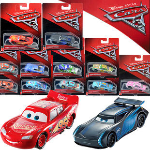 美泰赛车总动员3Cars3极速挑战 黑风暴杰克逊闪电麦坤合金车玩具