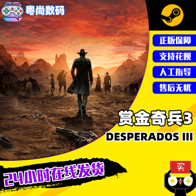 PC中文正版 steam游戏 赏金奇兵3 Desperados III 西部 战术 国区激活码