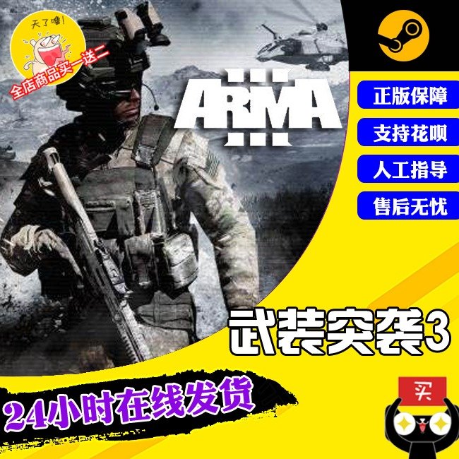PC中文正版 Steam游戏 ARMA 3 武装突袭3 标准|Apex|Contact接触DLC 国区