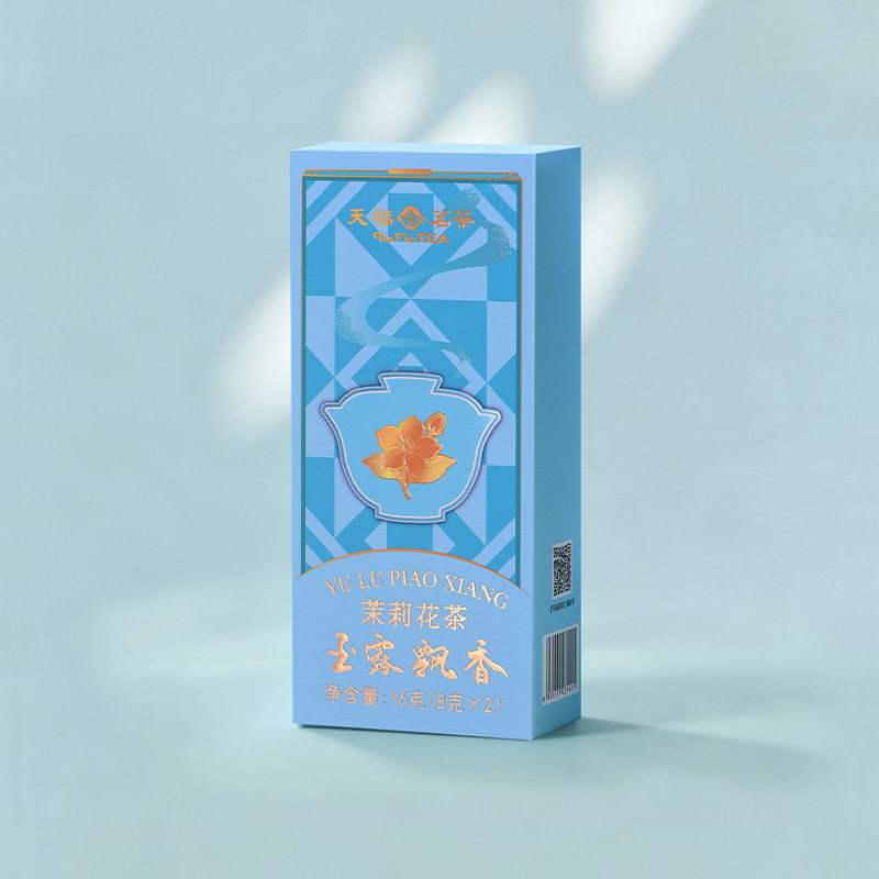 天福茗茶 元气茶玉露飘香口粮自饮品鉴茶茉莉花茶绿茶飘雪茉莉16g