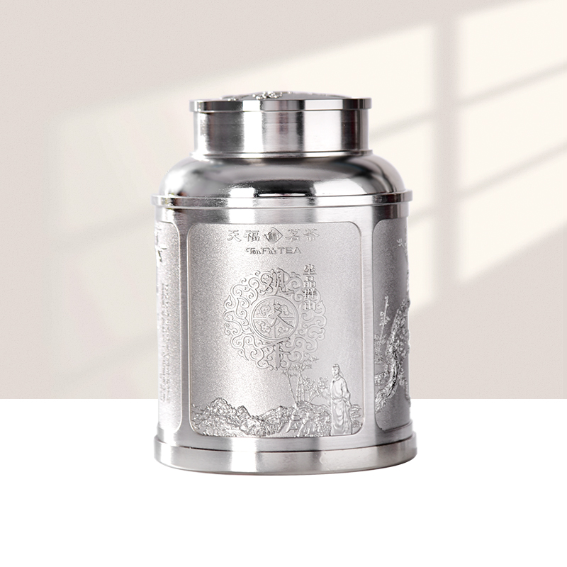 天福茗茶白牡丹礼盒罐装福鼎白茶