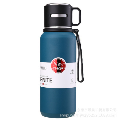 新款手柄吊带316不锈钢保温杯男女学生大容量茶壶携户外车载水杯