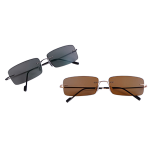 无框变色眼镜男防蓝光辐射电脑护目近视眼镜框架轻商务平光镜2228