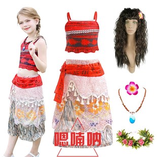 六一女童连衣裙演出服 万圣节cosplay海洋奇缘莫阿娜Moana公主服装