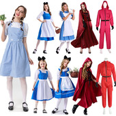 嗯喃呐新款 COSPLAY爱丽丝桃乐茜女巫连衣裙扮演红色小丑连体服装