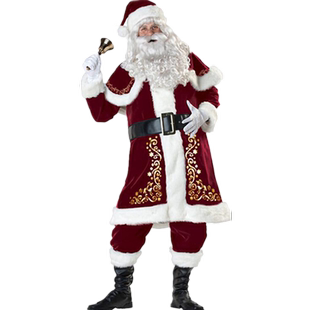 圣诞老人服装成人圣诞老公公套装男圣诞节派对装扮衣服装饰大码