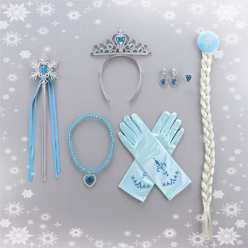 Детская тиара, наряд маленькой принцессы, волшебная палочка, парик, аксессуар для волос, ювелирное украшение