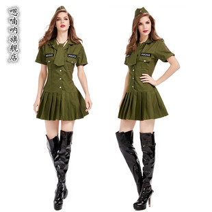 酒吧夜店ds舞台装 Cosplay女兵舞蹈服装 女演出服 迷彩套装 成人军装
