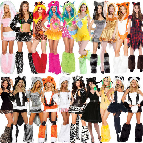 万圣节游戏制服动物大灰狼