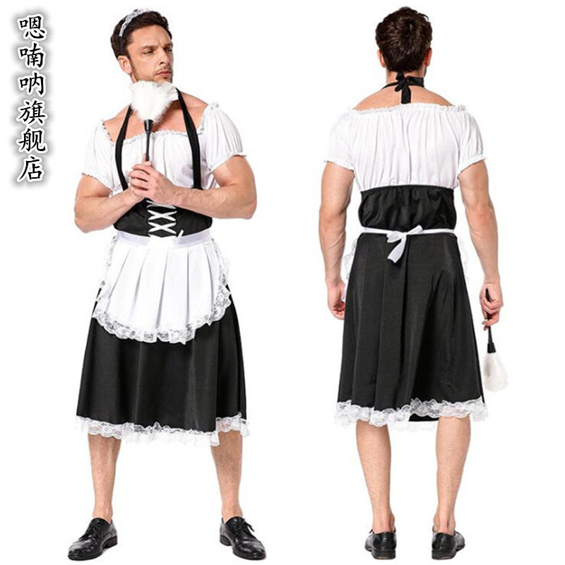 女仆装cosplay可爱欧美洛丽塔动漫女佣服装男生穿 萝莉装女装大佬