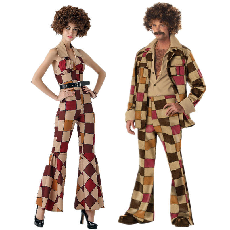 嗯喃呐万圣节服装夏威夷服装复古80年代嘻哈情侣服饰夜店dj演出服