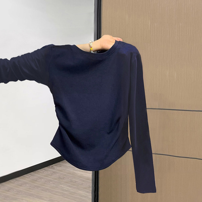 正肩打底衫女内搭长袖修身上衣秋