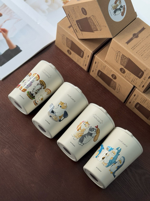 纯原现货mofusand鲨鱼猫凯蒂猫展会限定保温保冷水杯咖啡杯桌杯