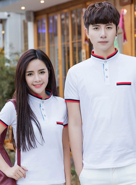 定制班服diy翻领印图刺绣polo衫