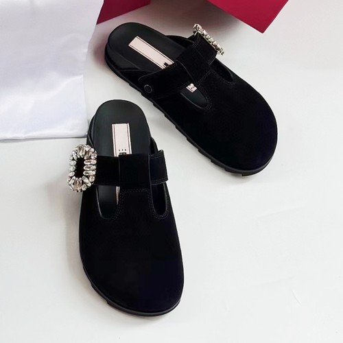 RV水钻方扣真皮勃肯鞋