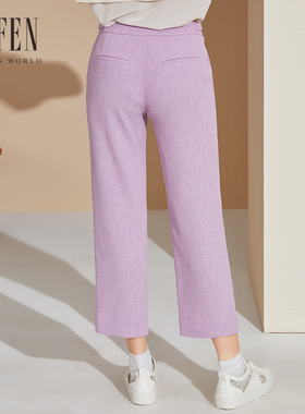 FUFEN福芬秋季新款直筒醋酸西装裤显瘦百搭休闲裤KZ-50289-1