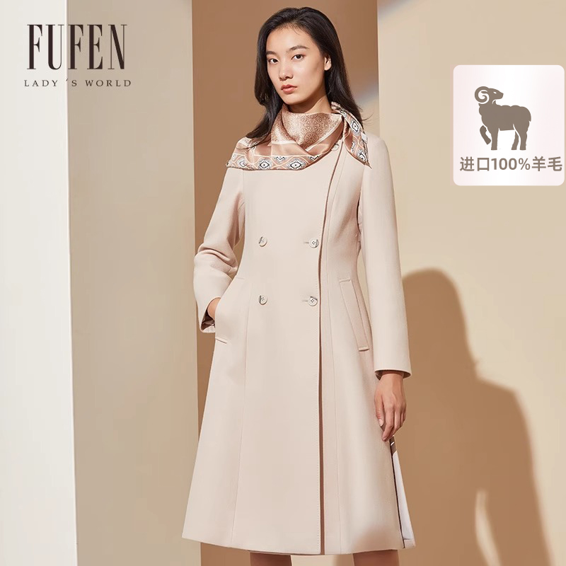 fufen福芬冬季新款气质毛呢外套