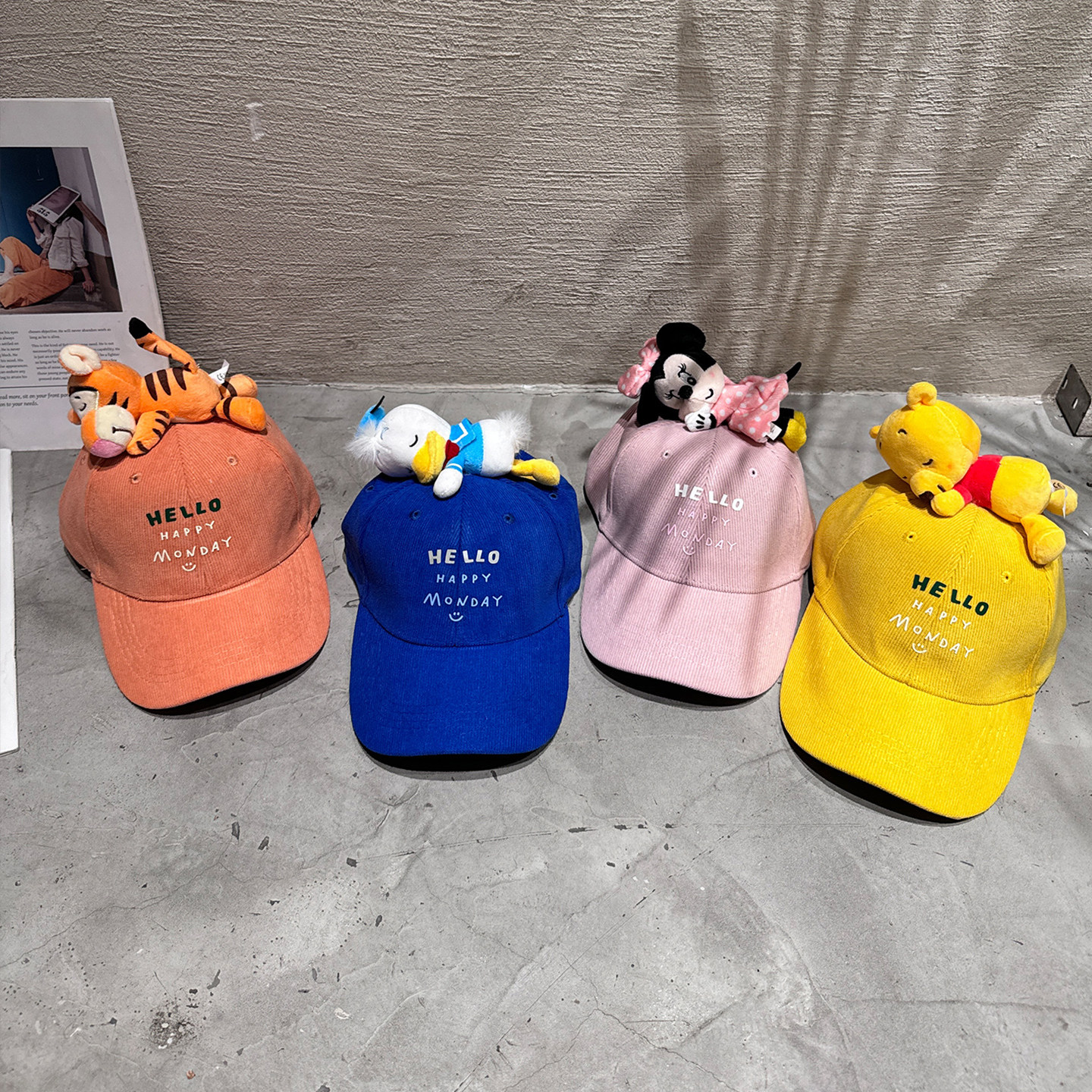 2025日系卡通唐老鸭灯芯绒鸭舌帽可爱亲子棒球帽秋冬保暖儿童帽子,服饰配件/皮带/帽子/围巾,帽子,淘宝优惠券,粉丝福利购,淘宝优惠卷