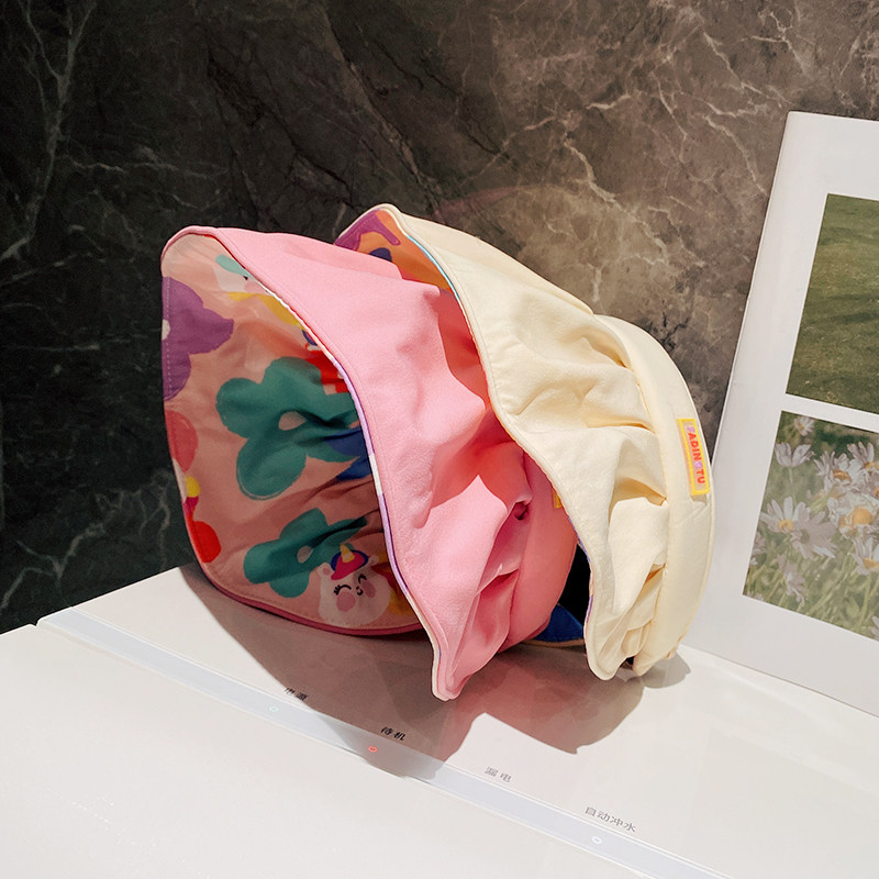 【大坏狼】防紫外线女童夏日空顶帽东大门发夹帽大檐可造型太阳帽