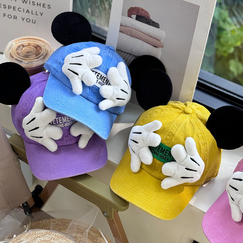 亲子款儿童卡通米奇手拼接棒球帽