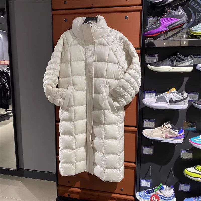 Nike/耐克正品冬季新款女子长款保暖立领运动棉服FB7671-104
