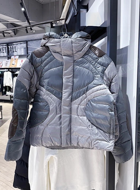 Nike耐克男子冬季连帽休闲拼色防风保暖棉服外套FB7424-029-133