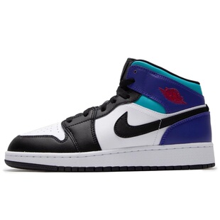 耐克 Air Jordan 1 AJ1 黑紫色 中帮 大童款 休闲板鞋 DQ8423-154