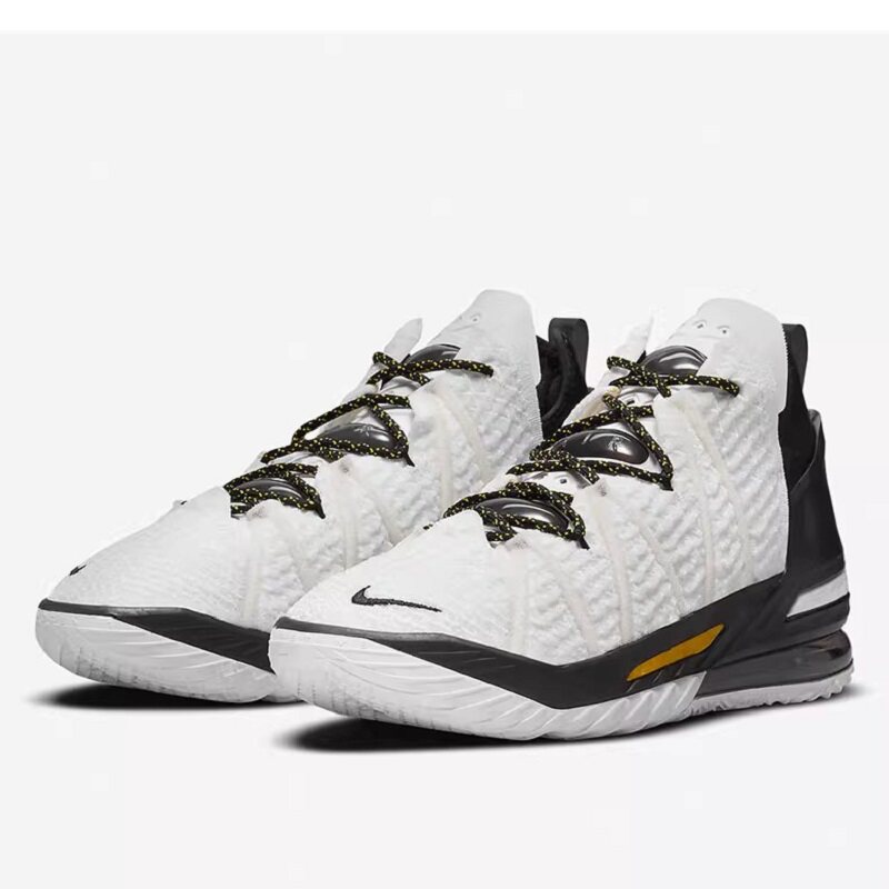 Nike Zoom LeBron 18篮球鞋 白色/黑色/黄色CQ9284-100