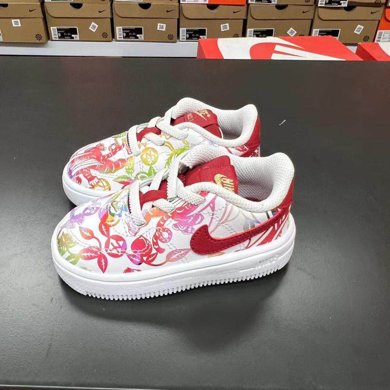 NIKE AIR FORCE1'18 BT男女童低帮轻便减震空军1号板鞋CU2986-961