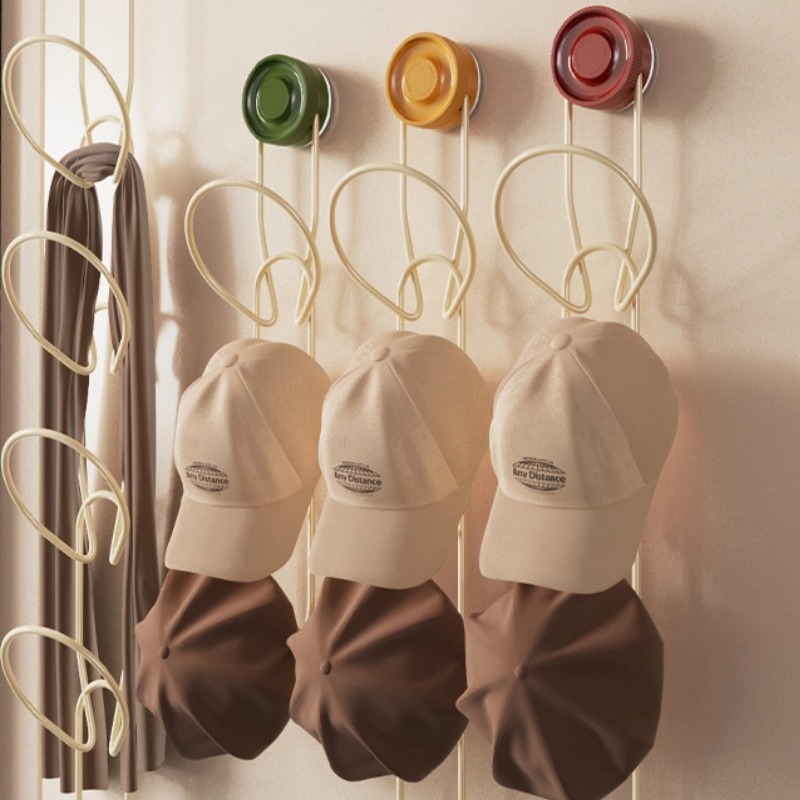 吸盘挂钩帽子收纳神器免打孔挂钩收纳架围巾包包门后置物架AL