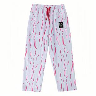 男生柳叶刀彩绘直筒运动裤 篮球长裤 青少年ins潮定制 美式 定制款