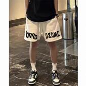 夏季 透气薄款 黑白灰色短裤 高街休闲裤 宽松五 学生青少年美式 2025款