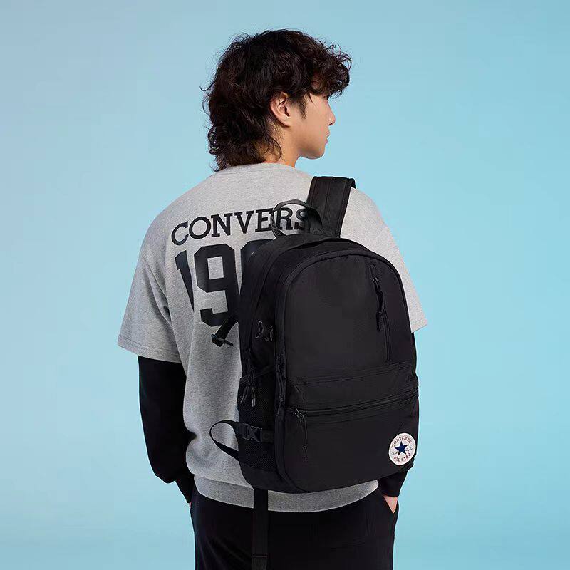 匡威书包双肩包2025新款学生纯色运动包背包男包女包正品休闲拉链