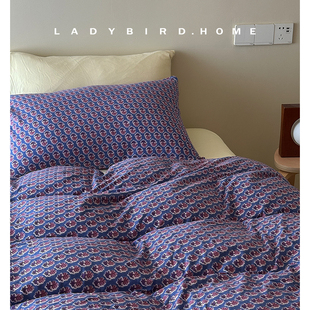 印度拓染风 早秋软绵绵A类纯棉针织棉极繁复古花花天竺棉四件套