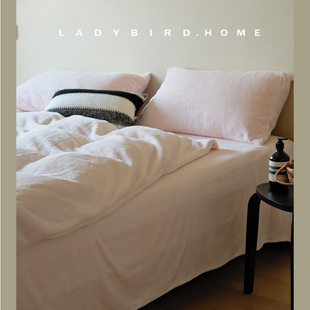 粉纱 加厚暖绒四件套高克重云芙绒粉色高级感床品 爆暖毛茸茸冬季