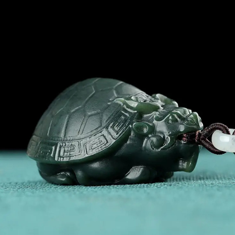 和田玉龙龟手把件男女士青玉