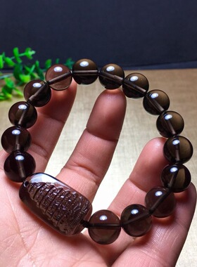 冰种黑曜石文昌塔上岸手链