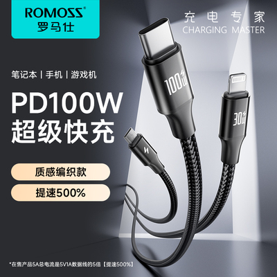 罗马仕PD100W快充三合一