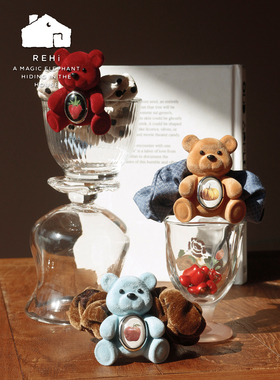 REhi 小熊宝贝发圈 原创立体小熊弹力发绳马尾丸子头发饰大肠发绳