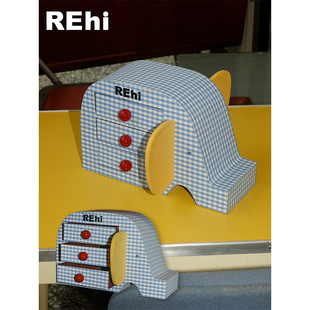 REhi 收纳箱多功能 扇扇耳朵象首饰盒收纳盒 原创趣味大象抽屉式
