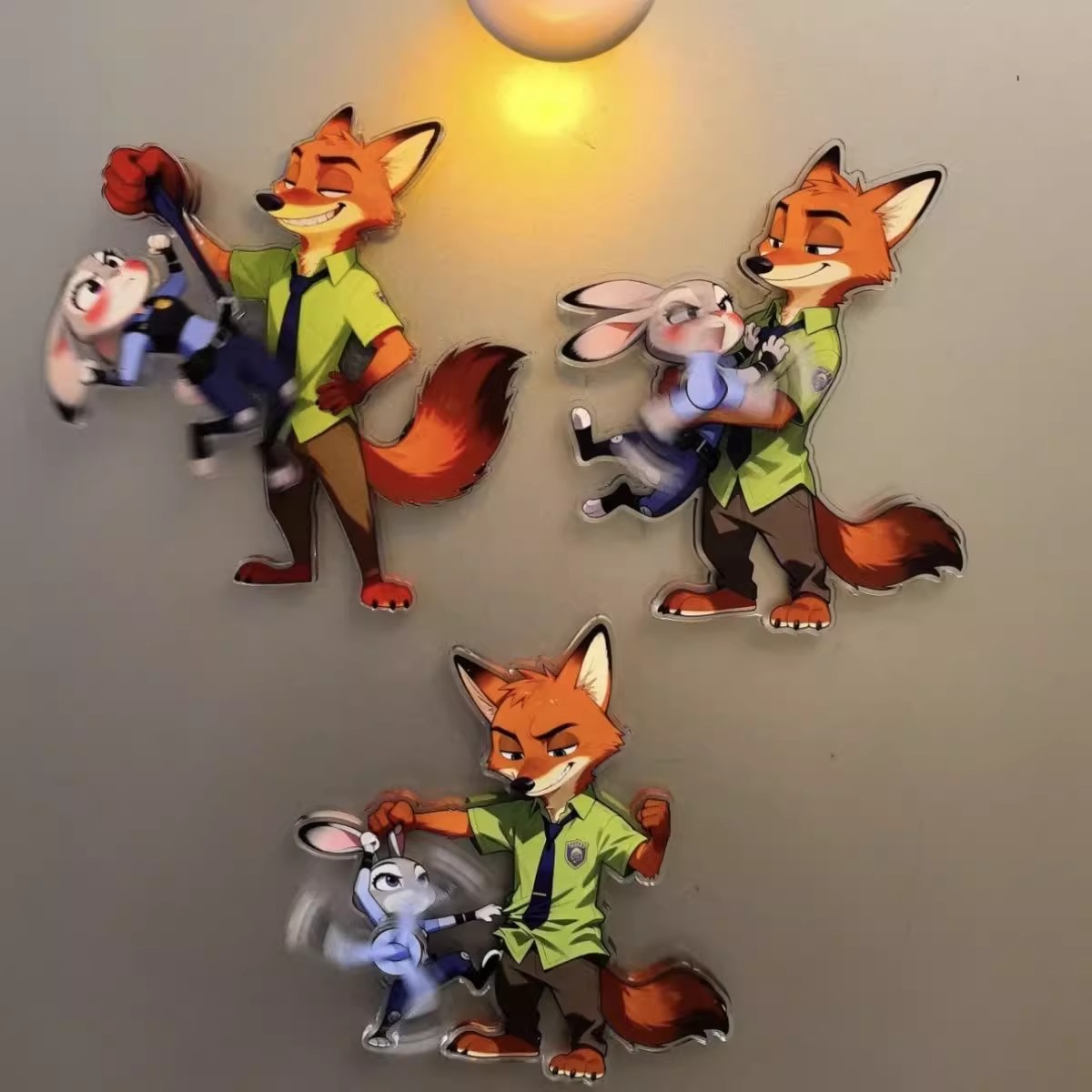 疯狂动物城朱迪尼克旋转冰箱贴