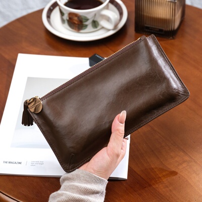 韩国BUCKSLEATHER代购卡包零钱包2025新款真皮女卡包牛皮纯色包