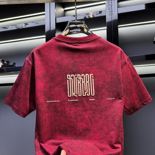 2026新款男士美式高端扎染圆领短袖t恤夏季潮牌宽松欧货休闲半袖