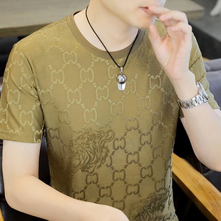 短袖 半袖 2026新款 圆领冰丝透气大码 上衣潮牌 夏季 青年高端t恤男式