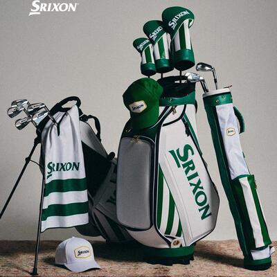 代购srixon 26年春季限量版高尔夫球杆包立式包支架包简约白绿色