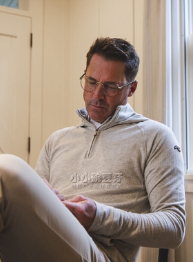 代购KJUS瑞士男士Inverness高尔夫羊绒针织套头上衣超弹力轻盈抗