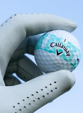代购Callaway卡拉威Supersoft限量版条纹高尔夫球瞄准对齐超软