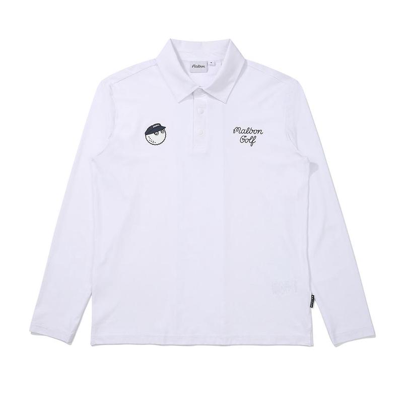 代购MALBON GOLF男士高尔夫球服透气轻便抗皱易打理白色尼龙88