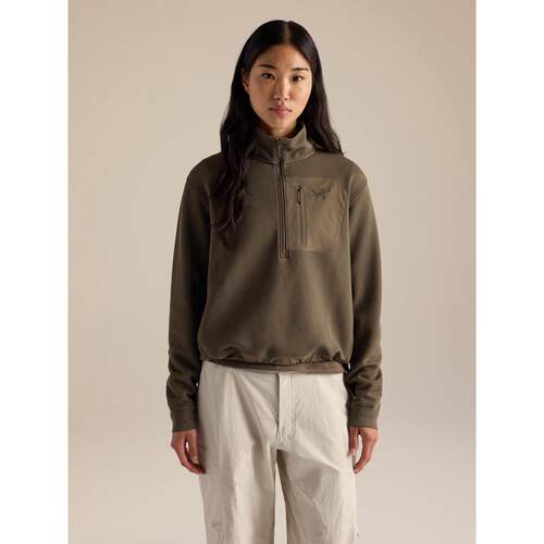 海外代购ARC‘TERYX/始祖鸟女士抓绒衣透气轻量保暖半拉链