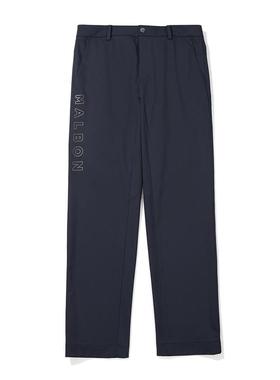 代购MALBON GOLF男士运动裤透气舒适耐用易打理深蓝色聚酯纤维